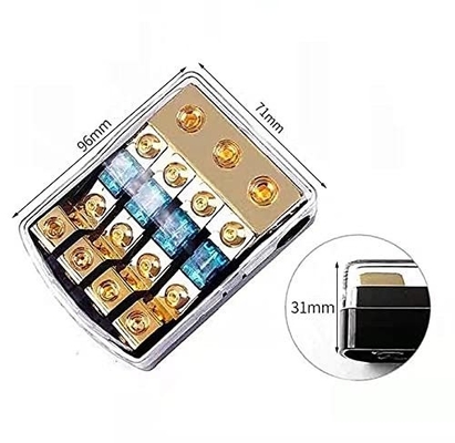 50A CSA เรต 2 3 4 ทาง Fuse Holder ทองแดง บล็อกการกระจายเสียงสําหรับเครื่องกระตุ้นเสียงรถ