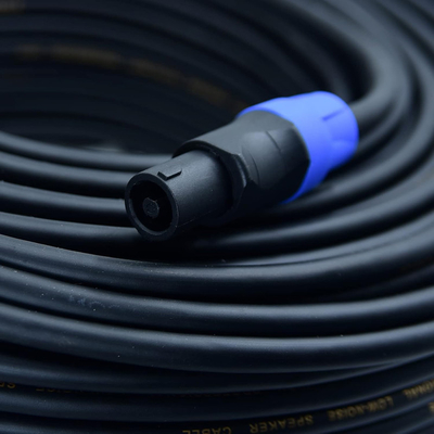 Twist Lock 2 Conductor Speaker Cable Professional ความยาว 50FT สําหรับแอพลิเคชั่นเสียง