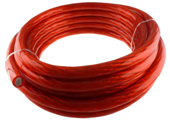 สายไฟฟ้าสีฟ้า/ดํา 2 GA AWG OFC CCA แพร่ใส สําหรับการติดตั้งเครื่องยกระดับเสียงรถยนต์