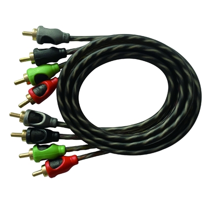 OFC 100% Copper Conductor 2 Channel RCA Audio Cable สําหรับเชื่อมต่อเสียงรถและบ้าน