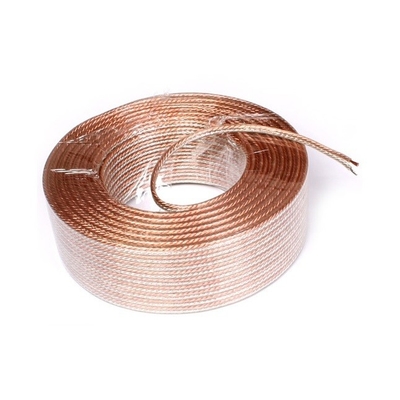 14 12 16AWG OFC Bare Copper High End โฮมธีอเตอร์ ออดิโอสเปคเกอร์เคเบิลพร้อมผ้า PVC Soft Jacket