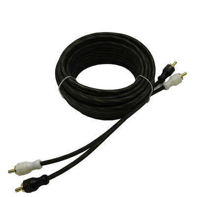 แอเรนจ์ไอโซเลชั่น 5.2 เมตร 17 ฟุต Twisted RCA Cable AV สําหรับเสียงรถยนต์ยืดหยุ่น