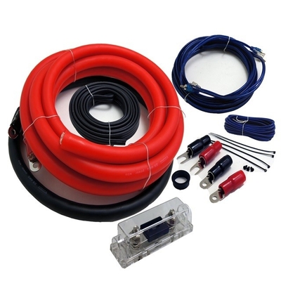 PVC Jacket 0 4 8 10awg Gauge Auto Car Amp Amplifier Wiring Kit with RCA Connector ประเภทเครื่องเชื่อม