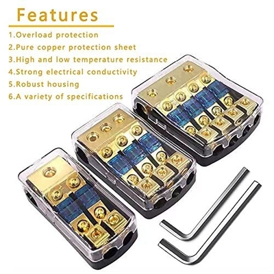 คอมแพคท 12 วอลต์ มินิ ANL AFS Fuse Holder สําหรับ Car Boat Audio System เครื่องเชื่อมทอง
