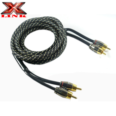 PVC Jacket RCA Cable AV สําหรับเสียงรถยนต์และเครื่องกระตุ้นเสียงในบ้าน
