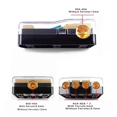 คอมแพคท 12 วอลต์ มินิ ANL AFS Fuse Holder สําหรับ Car Boat Audio System เครื่องเชื่อมทอง