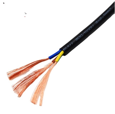 สายเคเบิลไฟฟ้า RVV RVV 300v พร้อมอุปกรณ์กันไฟ PVC และสายนําทองแดง 4.0mm
