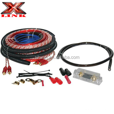 0 2 4 8 Gauge Sub Car Audio Amplifier Wiring Kit 1500 2500 3000 วัตต์ พร้อมวัสดุ