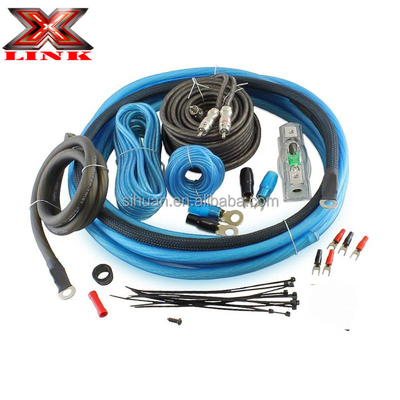 0 2 4 8 Gauge Sub Car Audio Amplifier Wiring Kit 1500 2500 3000 วัตต์ พร้อมวัสดุ