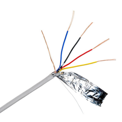 สายเคเบิลเตือนไฟ 24AWG ที่ประกอบด้วยทองแดงประกอบด้วย PVC ที่ประกอบด้วยหลายแกน 4แกน สําหรับระบบความปลอดภัย