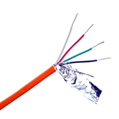 สายเคเบิลเตือนไฟ 24AWG ที่ประกอบด้วยทองแดงประกอบด้วย PVC ที่ประกอบด้วยหลายแกน 4แกน สําหรับระบบความปลอดภัย