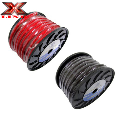 สายไฟฟ้าออดิโอวีดีโอมืออาชีพ 0/2/4/8GA CCA Amp Power Wire Cable พร้อมความเหมาะสมกับรถยนต์