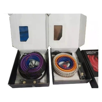 ตัวอย่าง 0 4 8 10 AWG Gauge GA Car Audio Amplifier ชุดการเชื่อมต่อไฟฟ้า สายไฟฟ้าสายพานเสียง ชุดขนาดใหญ่ 3 ชุด