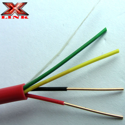 24AWG สายประกันความปลอดภัย CCA ทองแดงที่ป้องกันสําหรับสัญญาณเตือนไฟภายในก่อสร้าง