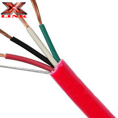 24AWG สายประกันความปลอดภัย CCA ทองแดงที่ป้องกันสําหรับสัญญาณเตือนไฟภายในก่อสร้าง