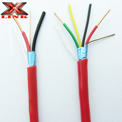 24AWG สายประกันความปลอดภัย CCA ทองแดงที่ป้องกันสําหรับสัญญาณเตือนไฟภายในก่อสร้าง