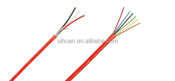 CCA 18 AWG 2/C กระปุกแข็ง FPLR สายเตือนไฟ 1000 ฟุตแดง ทองแดง