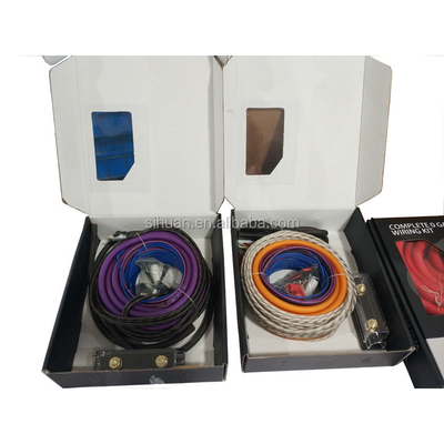 โกลด์ คอนเนกเตอร์ ทวิสต์พาร์ 0 4 8 GA AWG OFC CCA รถยนต์ ออโต้ ออดิโอ แอมพลิเฟอร์ อัมพ์การติดตั้งชุดสายไฟสําหรับเครื่องเสียงรถยนต์