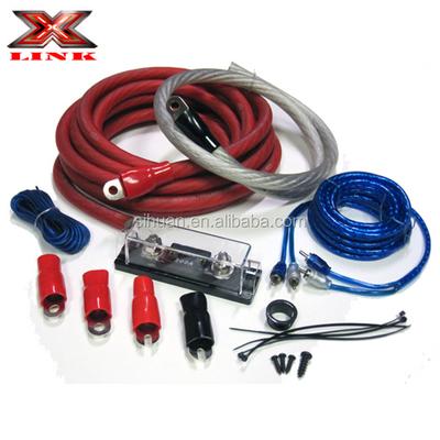 โกลด์ คอนเนกเตอร์ ทวิสต์พาร์ 0 4 8 GA AWG OFC CCA รถยนต์ ออโต้ ออดิโอ แอมพลิเฟอร์ อัมพ์การติดตั้งชุดสายไฟสําหรับเครื่องเสียงรถยนต์