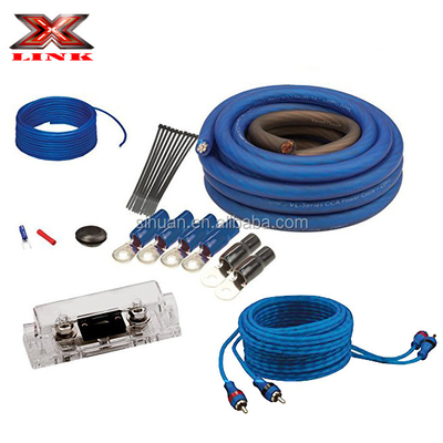 โกลด์ คอนเนกเตอร์ ทวิสต์พาร์ 0 4 8 GA AWG OFC CCA รถยนต์ ออโต้ ออดิโอ แอมพลิเฟอร์ อัมพ์การติดตั้งชุดสายไฟสําหรับเครื่องเสียงรถยนต์