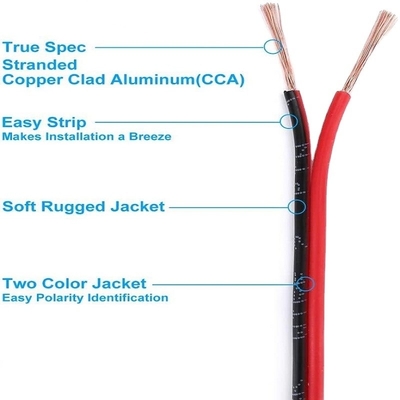 สายยืดหยุ่น Ext 2pin 2 สี สีแดง สีดํา