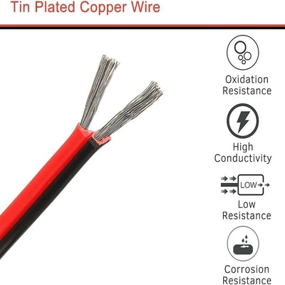 สายยืดหยุ่น Ext 2pin 2 สี สีแดง สีดํา