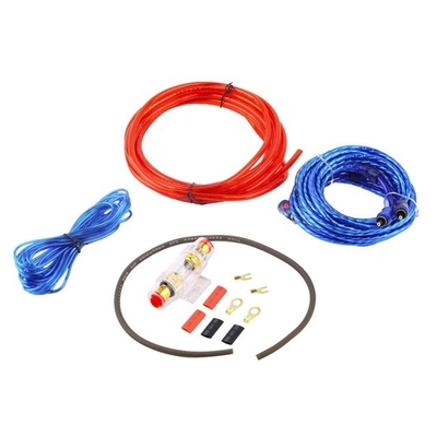 สายไฟฟ้าเชื่อมต่อชาย-ชาย 8 GA Car Amp Wiring Kit พร้อมตัวนําทองแดงเปล่าและสาย CCA / OFC
