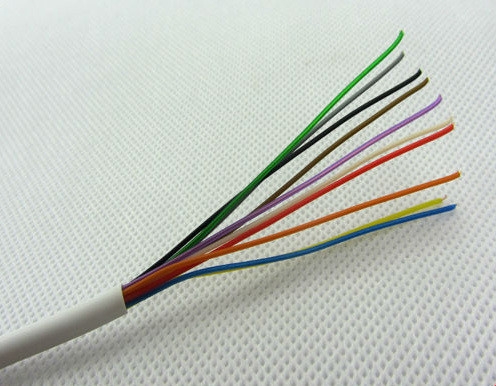 คอนดิวเตอร์ทองแดงเปล่า 2c 4c 8c 12c 20c สายสัญญาณไฟฟ้าที่ติดกับ PVC