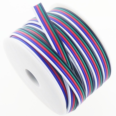 สายขยายสายยืดหยุ่นสําหรับเทป LED 1618 Gauge PVC Jacket RGBW RGB 3pin 4pin