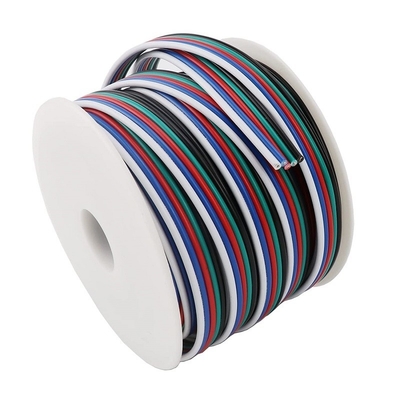 สายขยายสายยืดหยุ่นสําหรับเทป LED 1618 Gauge PVC Jacket RGBW RGB 3pin 4pin