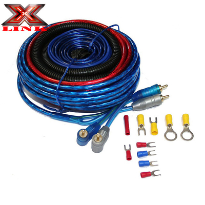 4 Gauge Car Amplifier Wiring Kit พร้อมวัสดุประกอบด้วย PVC และ CCA หรือ OFC Conductor