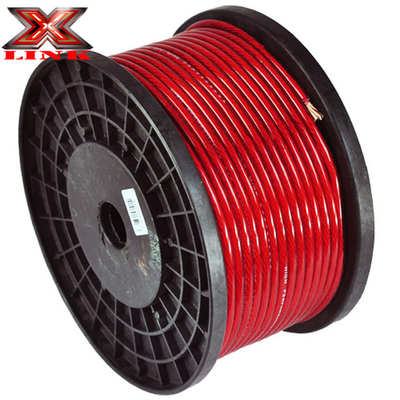 1/0 Gauge 0 AWG สีแดง สายไฟฟ้า แกรนด์เคเบิล ทองแดง คอนดิวเตอร์สําหรับระบบเสียงรถยนต์ที่ก้าวหน้า