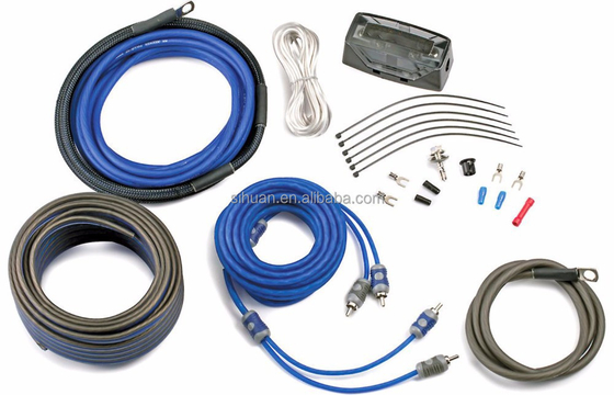 เครื่องเสียง CCA / OFC สายทองแดง 4/8 Gauge Car Amp Wiring Kit สําหรับการส่งสัญญาณที่ดีขึ้น