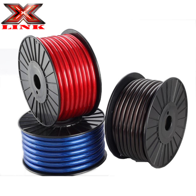 PVC Jacket 4 AWG OFC สายไฟฟ้าเสียงรถยนต์ในสีใด ๆ เต็ม US Specification CEA-2015 ตรง