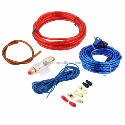 4/8 Gauge Car Amp Wiring Kit สําหรับรถยนต์ ออดิโอ คอนดิกเตอร์ วัสดุ ทองแดง Plated อลูมิเนียม