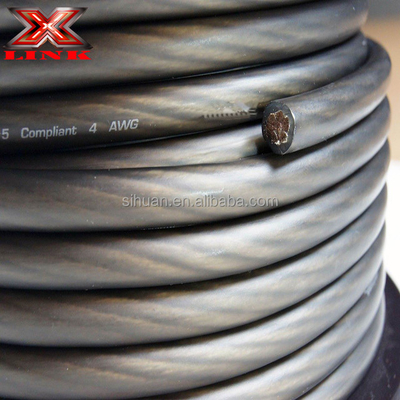 เสื้อ PVC นุ่ม 1/0 Awg สายไฟฟ้าสําหรับรถออดิโอ รางทองแดง 0 Gauge Ofc สาย