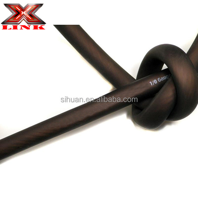 เสื้อ PVC นุ่ม 1/0 Awg สายไฟฟ้าสําหรับรถออดิโอ รางทองแดง 0 Gauge Ofc สาย