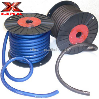 เสื้อ PVC นุ่ม 1/0 Awg สายไฟฟ้าสําหรับรถออดิโอ รางทองแดง 0 Gauge Ofc สาย