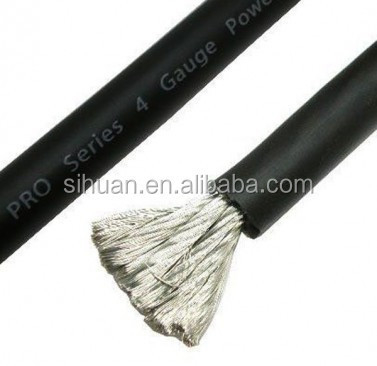 สายไฟฟ้า AWG สีน้ําเงินเรืองใสแบบยืดหยุ่น 1/0 GA สําหรับการติดตั้งเครื่องขยายเสียงรถยนต์
