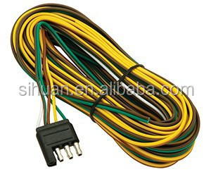 2.8X กว้างภายนอก 4c 18AWG สายติดรถยนต์สายเคเบิลกับพล็อก