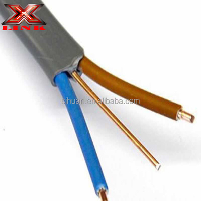 VDE 0281 สายเคเบิลทองแดงขัดขวาง วัสดุประกอบความละเอียด PVC สาย TPS Twin Earth