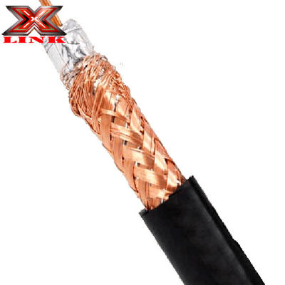 สายเคเบิลโคเอ็กซ์ RG213 ความอ่อนแอต่ํา 50 ออห์ม พร้อมเสื้อ PVC และการป้องกันขนทองแดงเปล่า