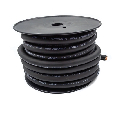 1/0 AWG ขนาดใหญ่ 4/0 GA รถเสียง OFC สายไฟฟ้า Soft Touch เสื้อ PVC นุ่ม