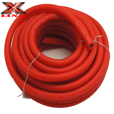 สายเคเบิลพลังงานรถยนต์ขนาด 0 สําหรับความต้องการของลูกค้า วัสดุประปา PVC และ CCA / OFC / พัดทองแดง