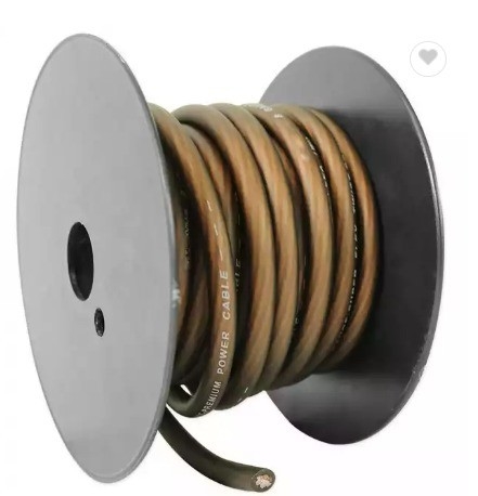 50ft OFC 1/0 Gauge ขนาดใหญ่ สายไฟฟ้าสีดําสําหรับเสียงรถยนต์ ไม่มีเครื่องเชื่อม