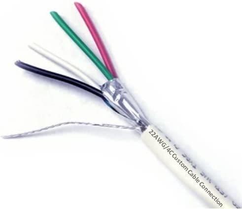 22 AWG 4 คอนดิวเตอร์สตรังด์ ปรางคลุมเคเบิลสําหรับความปลอดภัย / เตือนเตือน / การควบคุมการเข้าถึง