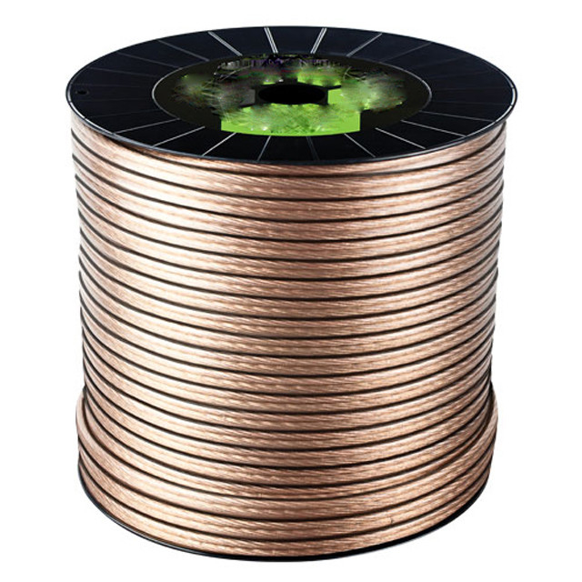 มัลติมีเดีย 16 Gauge 2 คอนดิกเตอร์ สเปคเกอร์มาตรฐาน สายม้วนที่มีสีสายพานทอง