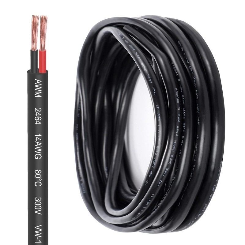 14 Gauge 2/3 Stranded Copper Conductor PVC Cord สําหรับ LED Strip Lighting และอุตสาหกรรมรถยนต์