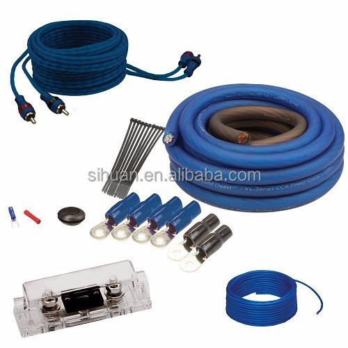 4awg Amp Installation Cable Kit 2500W คาร์ออดิโอเคเบิล คิทที่มีตัวนําทองแดงเปล่า