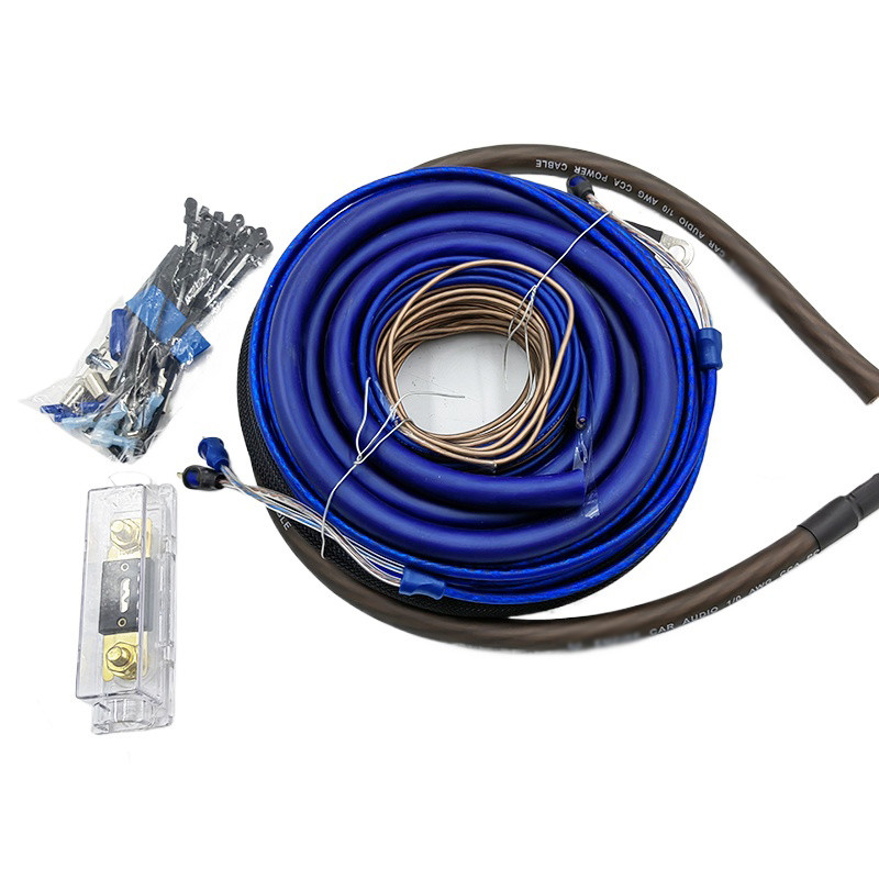 เครื่องเสียง CCA / OFC สายทองแดง 4/8 Gauge Car Amp Wiring Kit สําหรับการส่งสัญญาณที่ดีขึ้น